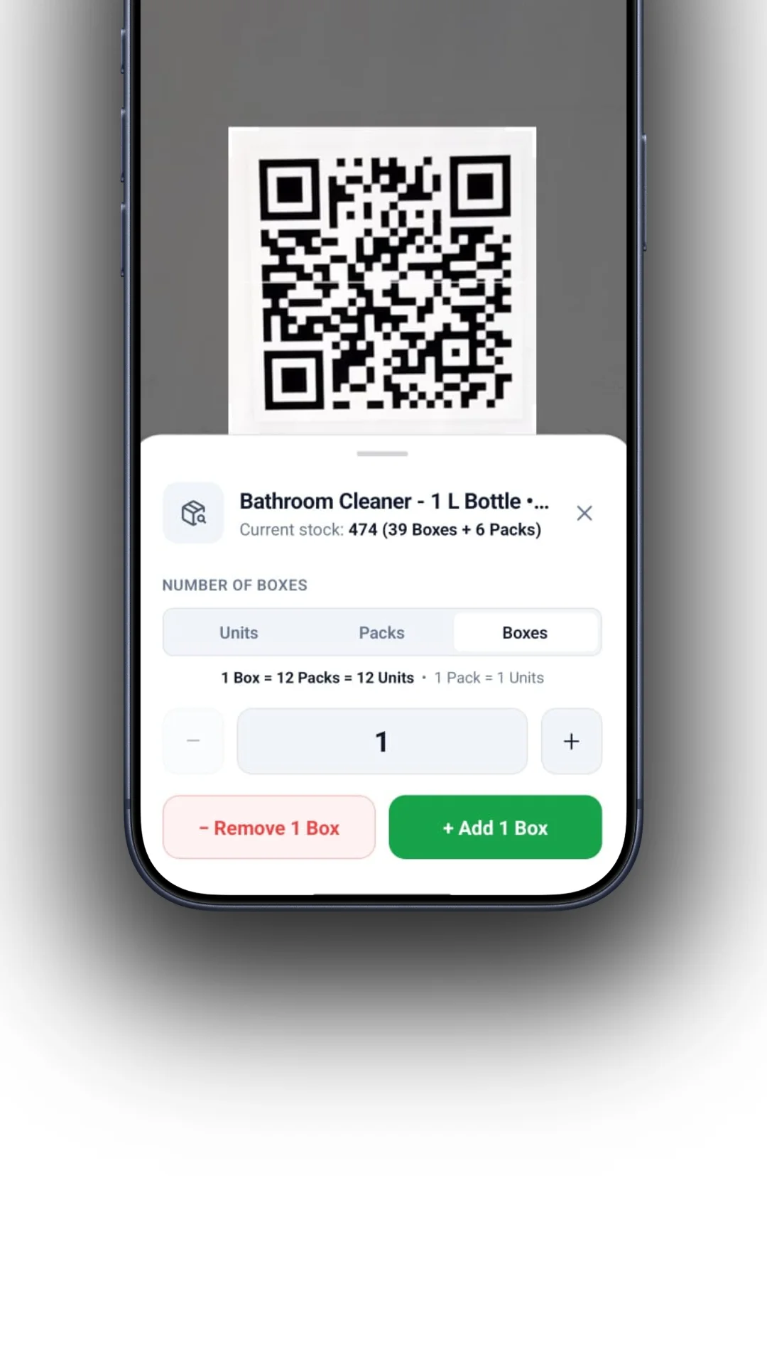 Barcode scanner sheet interface